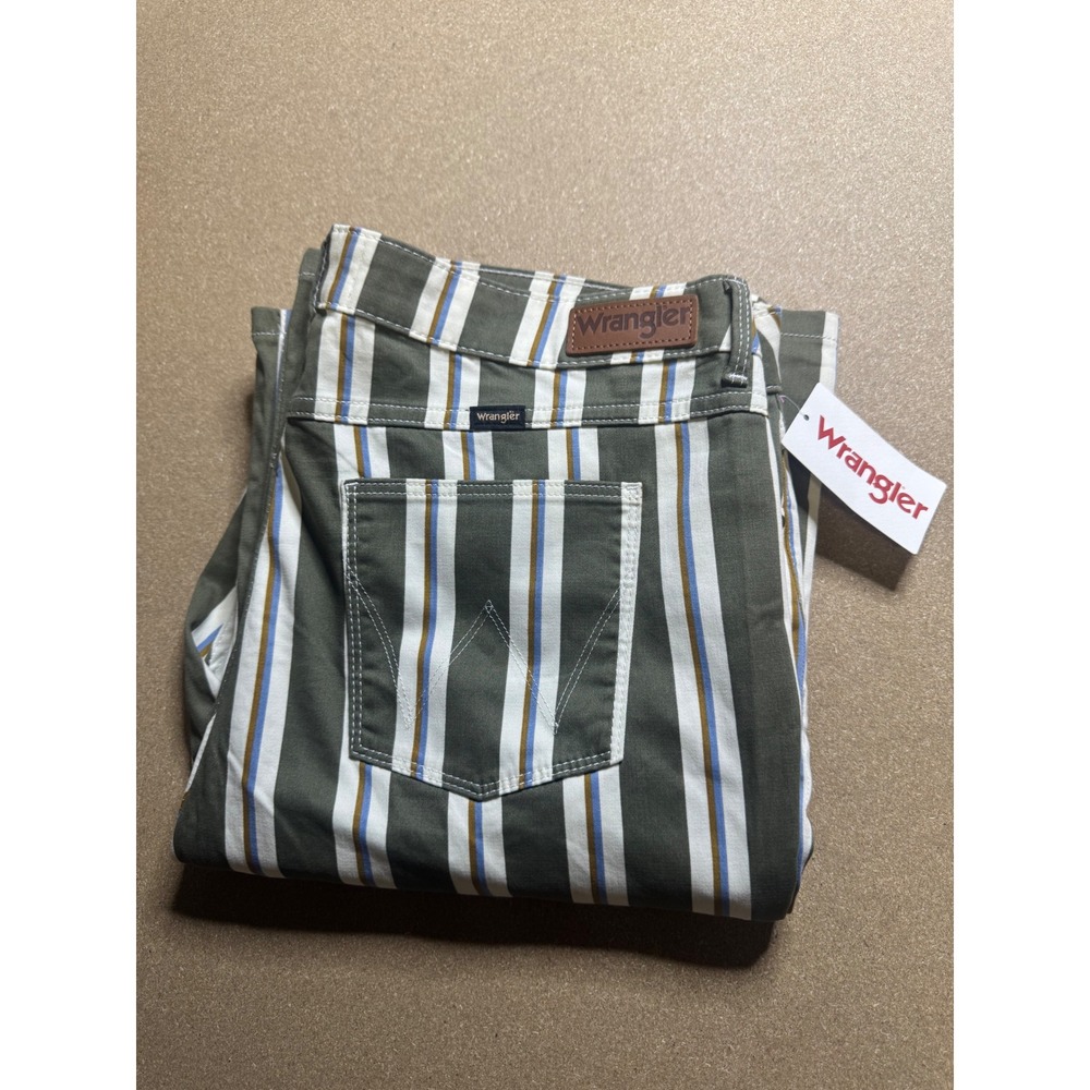 Wrangler High Rise Fierce Flare Striped Pants, Womens Trousers, Casual‎ Bottoms